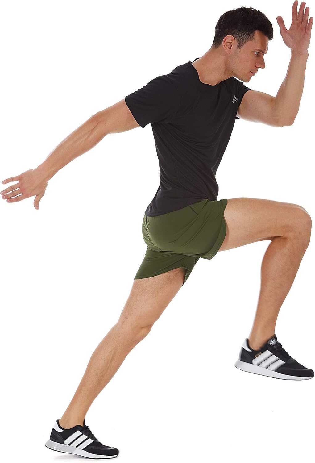 SILKWORLD Men's Running Stretch Quick Dry Shorts with Zipper Pockets(Pack of 2,3): Clothing
