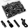 104Pcs Shelf Pins Pegs Kit,4 Styles Shelf Support Pegs,Bookshelf Pegs for Shelves,Cabinet Shelf Bracket Pegs Shelf Holders Pins for Kitchen Furniture & Closet (5mm & 1/4 inch,Black)