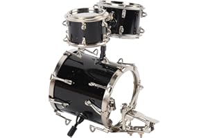 Hamwesh Mini Drum Set, Handcrafted Miniature Instruments with Exquisite Design, Metal Jazz Drum Model for Desk Display