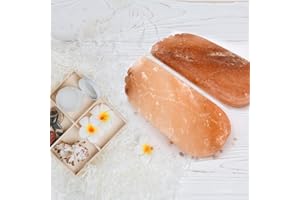 Glowyn Pink Himalayan Salt Detox Foot Blocks, Set of 2-10" L x 4" W x 1" H| Detoxification Block - Foot Tiles Spa at Home - Relaxing Therapy