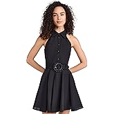 Hemant and Nandita Women's Short Dress with Buckle Belt