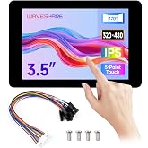 Waveshare 3.5inch Capacitive Touch Display, Compatible with Raspberry Pi 5/4B/3B, Pi Pico, IPS Panel, 320&times;480, 5-Point Touch, Immersion Gold Process, Toughened Glass Panel