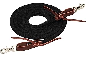Weaver Leather EcoLuxe Round Trail Rein, 1/2" W x 10' L, Black