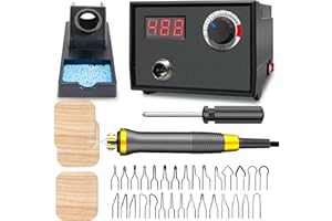 FIRElood Wood Burning Tool, Wood Burner kit Pen 25~750℃, Wood Burning kit with Digital Thermometer Temperature Adjustable Temperature, 1 pyrographic Wood Burning pens, 30 Wood Burning Pen Tips