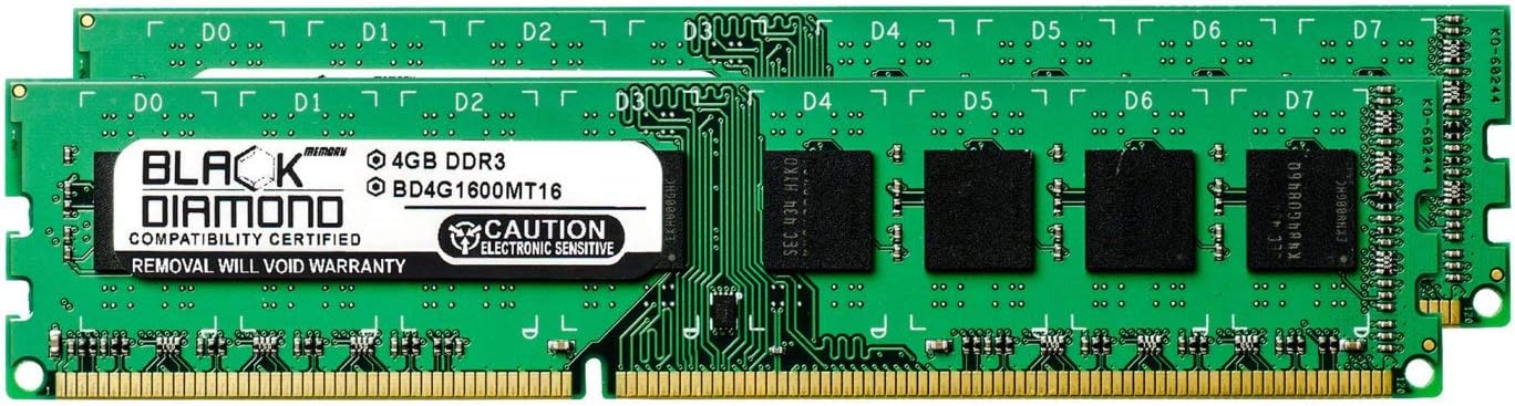 8GB 2X4GB RAM Memory for Acer Aspire X1420G-U5832 DDR3 DIMM 240pin PC3-12800 1600MHz Black Diamond Memory Module Upgrade