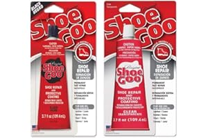 Shoegoo Shoe Repair 3.7 oz. 2-Pack (1 Clear, 1 Black)