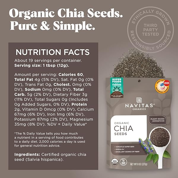 NAVITAS ORGANICS CHIA SEEDS (8OZ)