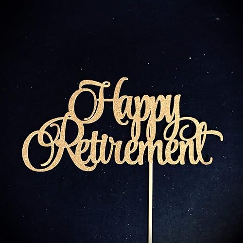 Amazon Com Atelier Elegance Happy Retirement Cake Topper