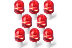 HiGiant 8 Pack Traffic Cone Topper Warning LED Light, Roadblock Flasher Lamp with 3 Flashing Modes for Collapsible Safety Cones, Parking