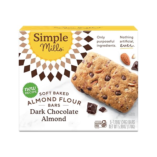 SIMPLE MILLS SOFT BAKED DARK CHOCOLATE ALMOND FLOUR...
