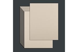 WOOQU 25 Pcs Book Board, Binder Board, Cover Board, Heavy Duty Chipboard for Book Binding, DIY Cardboard (Gray, 8.5 x 11 Inch 80PT)