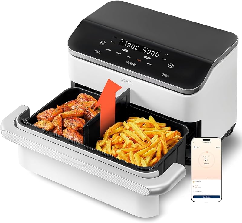 Airfryer, Dual Blaze Twinfry, Flexiblen Kammern, 10L