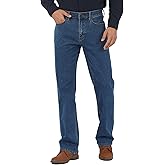 APUOR Men's Classic Relaxed Fit Flex Jeans Straight Loose fit Jeans