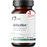 Designs for Health Allicillin, Allicin Supplement, 60 Softgels | Garlic &amp; Parsley Oil Supplement, Enteric Coated to Reduce Odor, Non-GMO