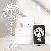 Memorial Crystals Suncatcher - Memorial Sympathy Gifts for Loss of Loved One - Unique Rainbow Maker in Memory of Mom Dad Dog, Ideal Grief Bereavement Miscarriage Gift (Tree of Life)