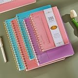 NIRMIRO B5 Spiral Notebook 300 Pages 100GSM Waterproof PVC Pink view 6
