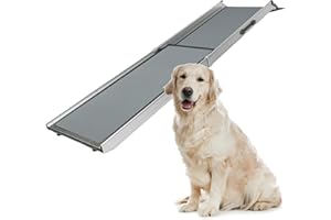 PetSafe Happy Ride Compact Telescoping Dog Ramp - Portable Pet Ramp for Cars, Trucks & SUVs with Adjustable Sizing - Non-Slip Design - Lightweight Pet Mobility Assistance