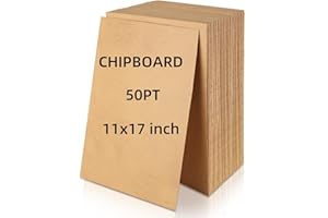Lot de 50 feuilles d'aggloméré de 27,9 x 43,2 cm – 50 pt (point), panneau à puce robuste pour travaux manuels, emballage, env
