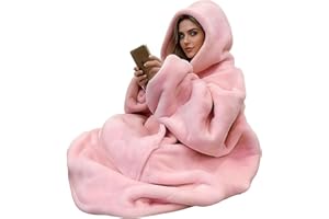 C hello cloud Oversized Hoodie Blanket, Wearable Blanket sweatshirt, Ultra Soft Sherpa Fleece Comfy Snuggle Hoodie
