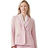 Kasper Womens Crepe One Bttn Jacket W/Slit Sleeves & F