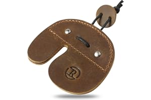 Ringsun Leather Archery Finger Tabs,Handmade Archery Finger Guard for Shooting Practice Gear, Recurve Bow Fingers Tab