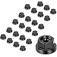 FMhotu Carbon Steel Hex Nuts 24PCS, Hex Nuts Assortment Kit Washer, 1 inch Hex Screw Hardware Nuts Fastener Tool, Screw Cap Covers Nuts and Bolts for Decorating Outdoor Pergolas, Pavilions, Decks