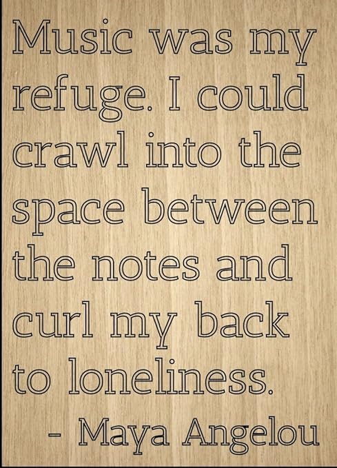 Amazon Music Was My Refuge I Couldクロールに Quote By Mayaマヤ アンジェロウ レーザーで刻印木製プラーク サイズ 8 X10 インテリア オンライン通販