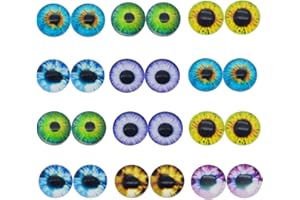 GraceAngie 20PCS 20mm Owl Bird Human Glass Eyes for Polymer Clay Dolls Sculptures Craft Fit 20mm Jewelry Blanks