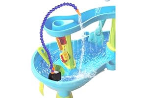SWANNTQV Water Table Pump, DIY Water Pump for Kids Water Table, Summer Outdoor Splash Shady Oasis Water Table Toys, Outdoor Table Accessories for Step2, Single Tube, Blue