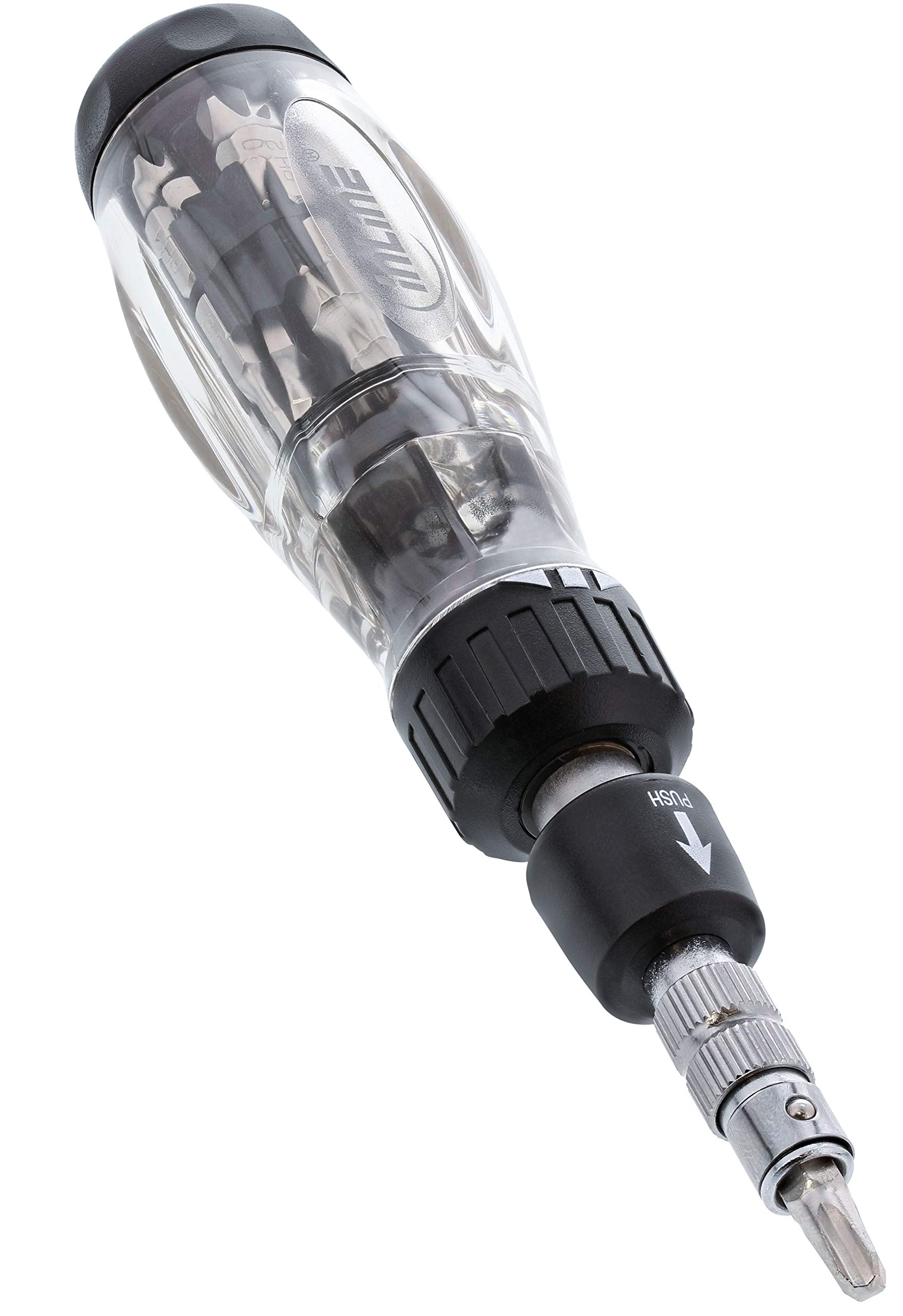 InLine 43092 Flex Ratchet Screwdriver with Bit Holder 1/2 in 1 Black