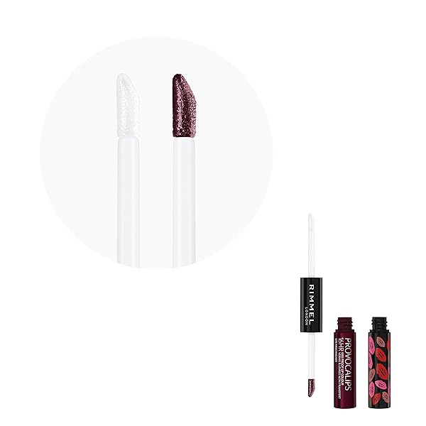RIMMEL LONDON PROVOCALIPS 16HR KISS-PROOF LIP COLOR – TWO-STEP LIQUID LIPSTICK TO LOCK IN COLOR AND SHINE – 570 FIRECRACKER, .14 FL.OZ.