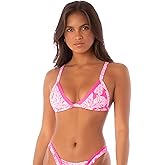 Maaji Womens Pink Blossom Rewind Reversible Triangle