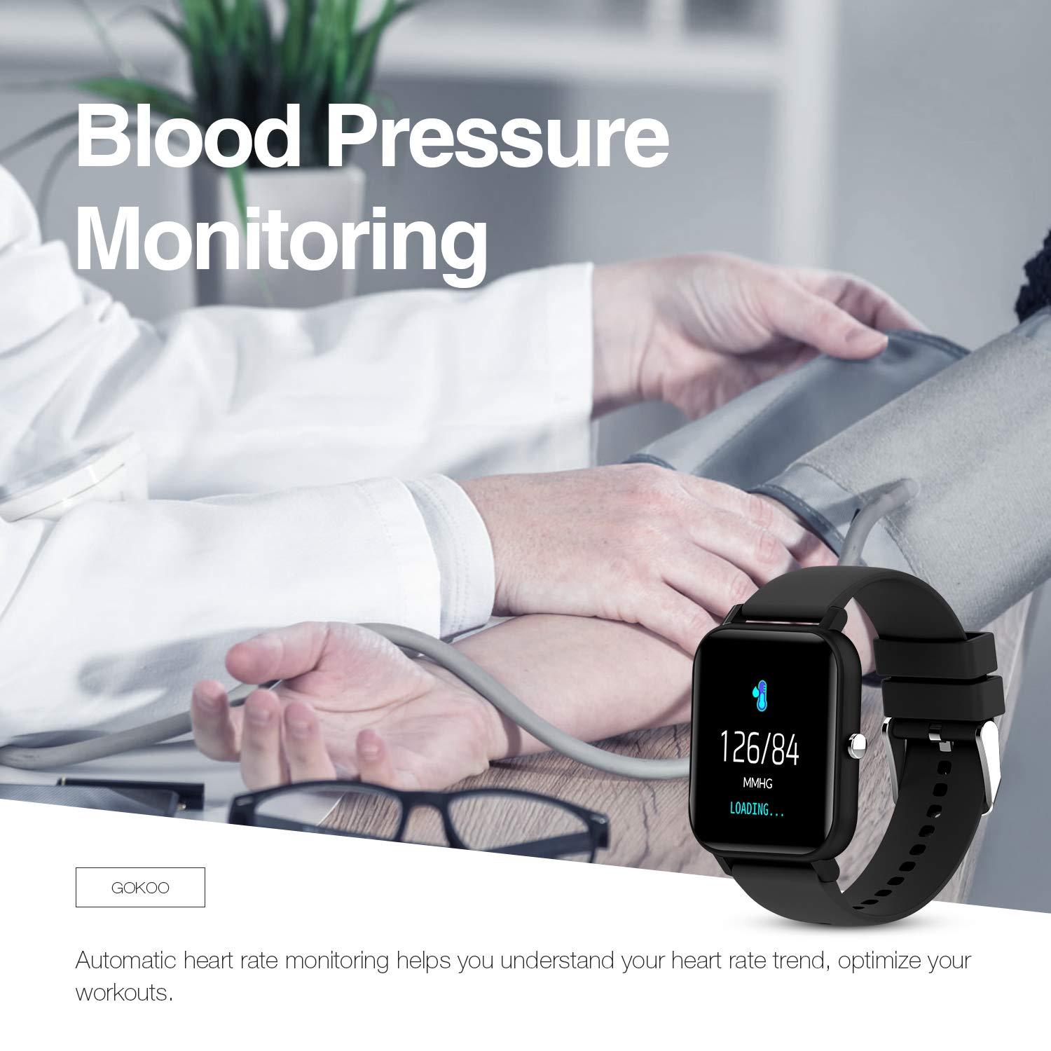 GOKOO Smartwatch Orologio Fitness Tracker Uomo Donna IP67 Impermeabile  Cardiofrequenzimetro e Contapassi e Calorie da Polso Full Touch Screen  Compatibile Android e iOS Activity tracker Sport e tempo libero  berjaya.edu.my
