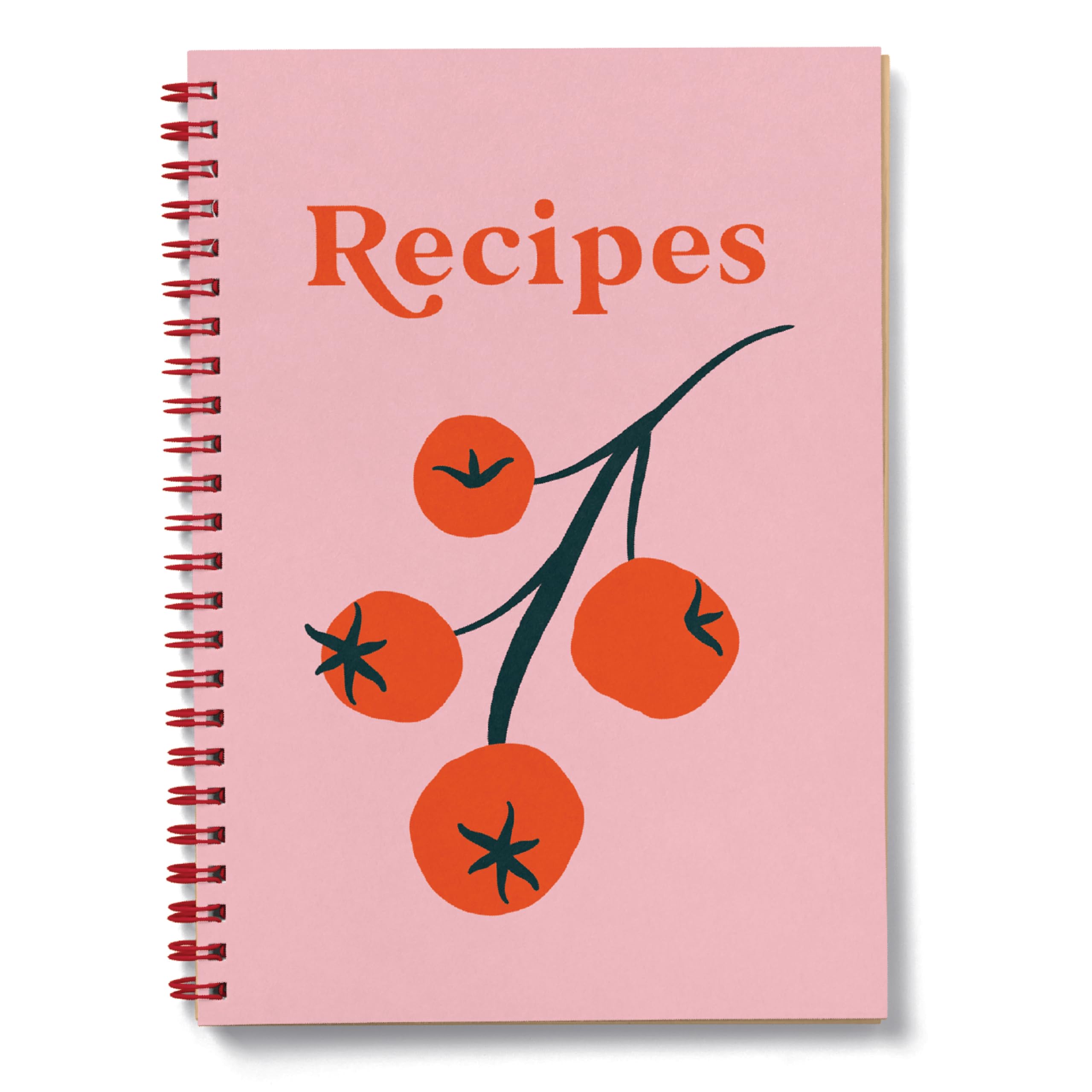 Good Tuesday, A5 Vine Tomato Recipe Journal - Wiro-bound Book Log, 128 Colour Pages - Preserve your Favourite Recipes - Handy Cooking Conversions, 52 Double Spread Recipe Pages - UK Made