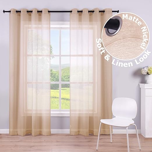 Amazon Com Beige Curtains 96 Inches Long For Big Windows Living