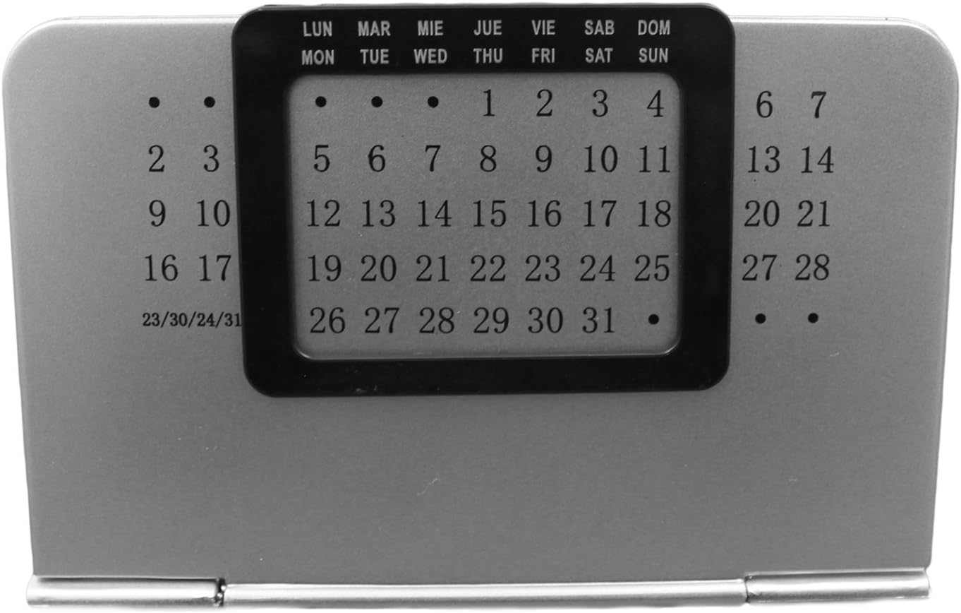 Sleek Perpetual Desktop Calendar Everlasting for Home & Office Free Standing BigaMart