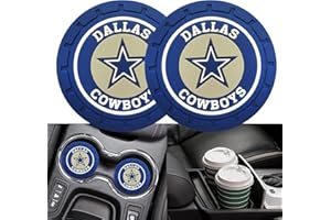 JINGYIKY 2Pcs Car Cup of Team Coasters,2.75 inches Interior Accessories Silicone Anti Slip Mat Drink Coaster for Car Truck SUV. (NZ)