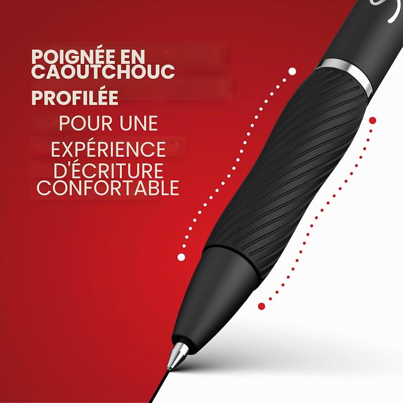 S-Gel | Stylos gel | Pointe moyenne (0,7 mm) | Encre bleue | Lot de 12