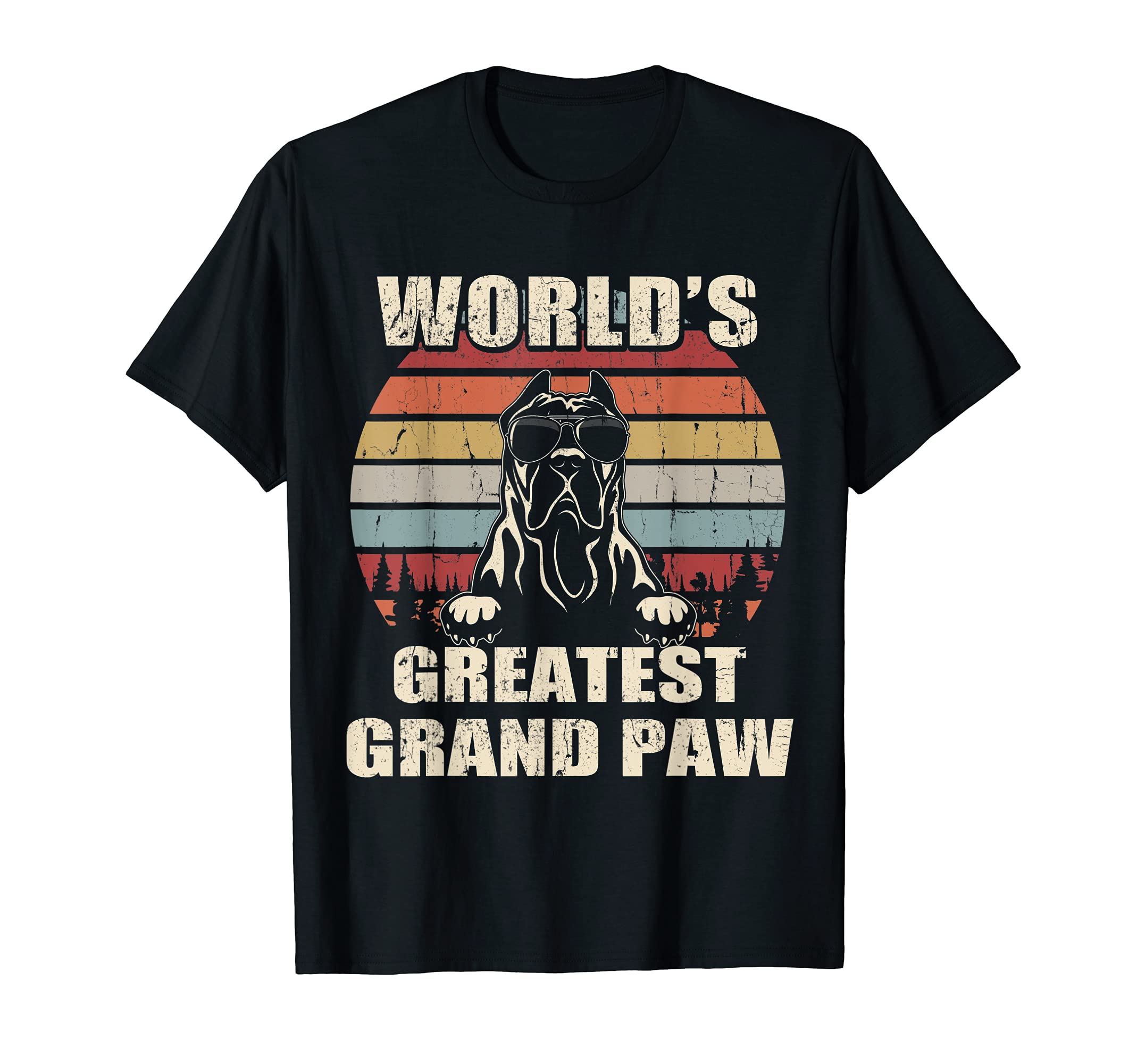 World's Greatest Grand Paw Presa Canario vintage retro T-Shirt