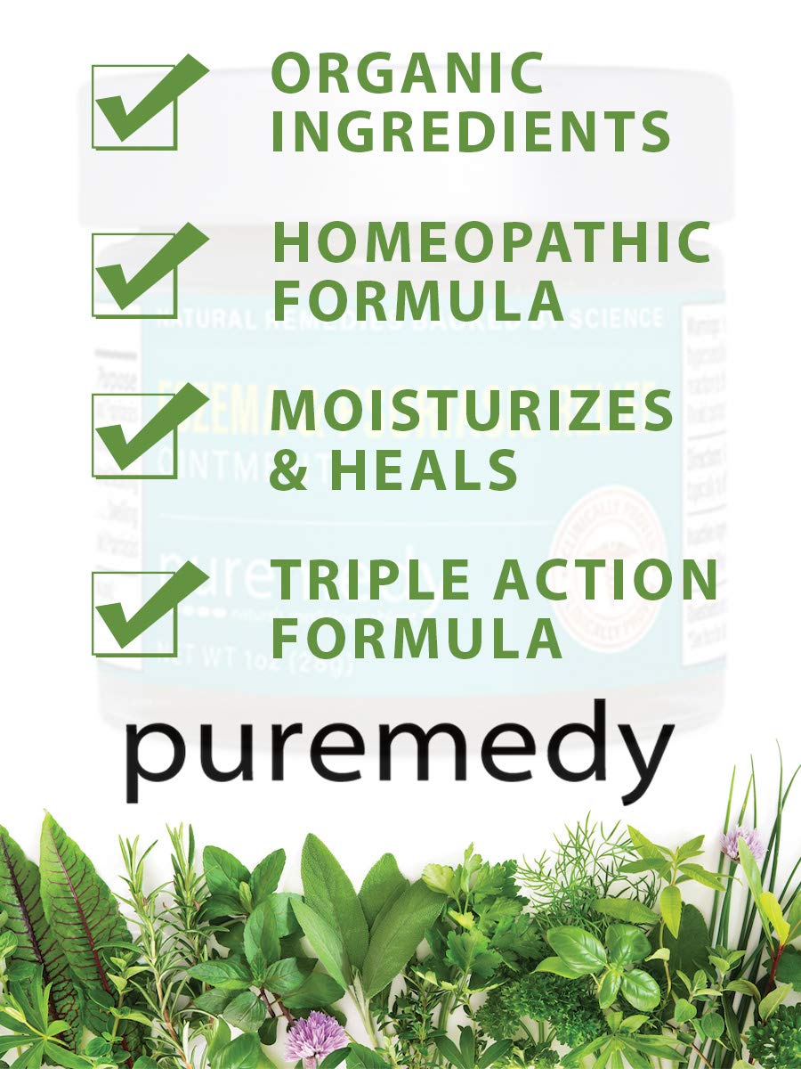 Puremedy Eczema & Psoriasis Relief Ointment Homeopathic All Natural Salve Soothes and Relives Symptoms of Dry Itchy Flaky Scratchy or Weepy Skin - 2 oz Jar