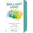 3 Brains Brilliant Mind 90 Softgels, Supports Cognitive Health & Brain Function, Omega-3, Phospholipids & Green Tea Extract, 