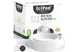Bed Bug Interceptors - 8 Pack | Bed Bug Blocker (Pro) Interceptor Traps (White) | Eco Friendly Insect Trap for Bed Legs | No 