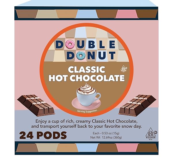 DOUBLE DONUT COFFEE HOT CHOCOLATE PODS FOR KEURIG...
