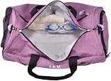 KASIBON Gym Bag with Shoes Compartment Purple Sports Duffle Bag view 4
