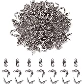 200 Pcs 304 Stainless Steel Bead Tips Knot Covers, Clamshell Crimp Bead Caps for Jewelry Making, 5x3mm Hole:1mm