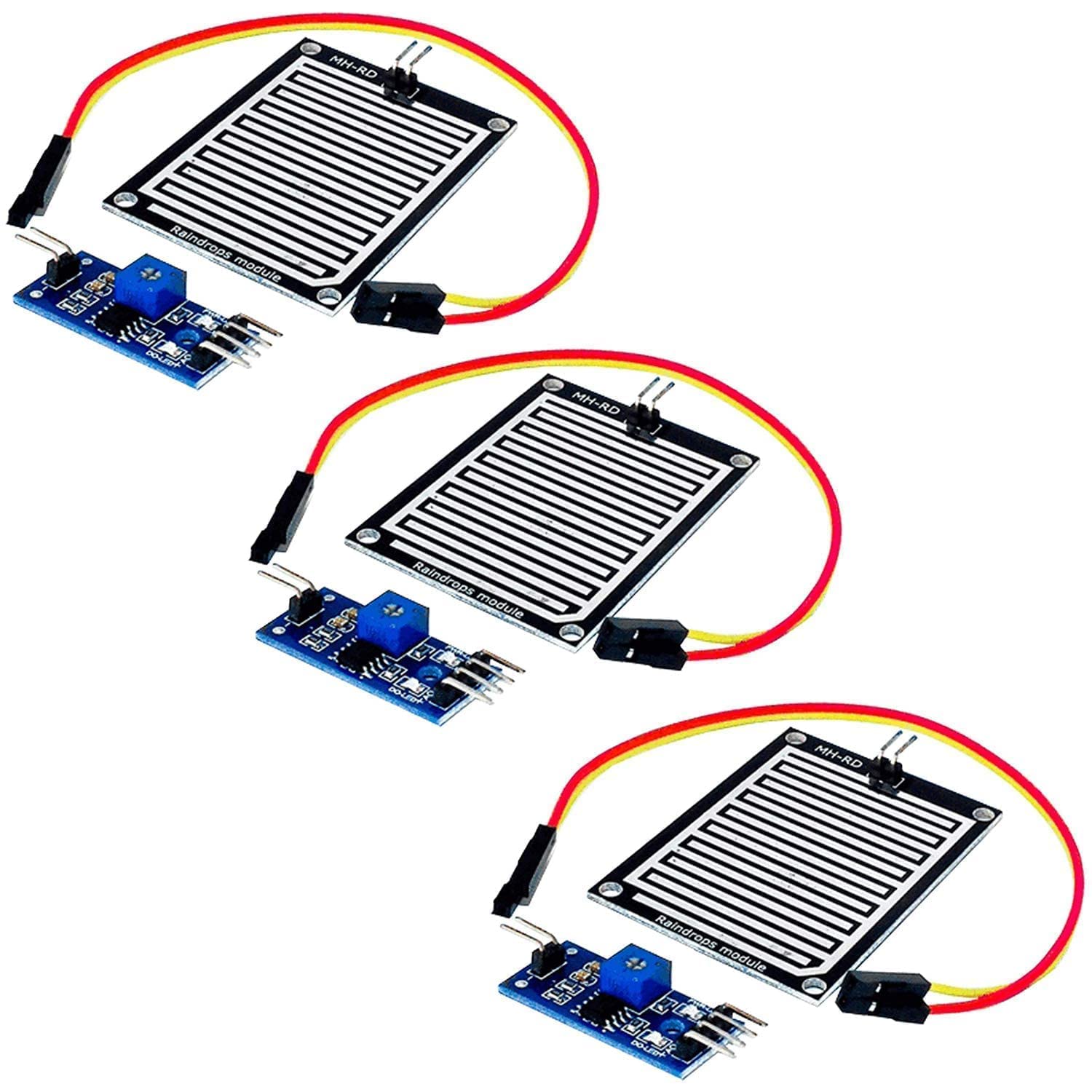AZDelivery 3 x Raindrop Snow Humidity Detection Controller Sensor Module compatible with Arduino Including E-Book!