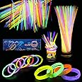 Trimming Shop Glow Sticks Bracelets Wrist Band Neon Necklace for Party Supplies, Birthday, New Year’s Eve, Christmas Party, Wedding Favors, Mixed Color Light Sticks (50pcs)
