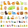 pkaoakyo 52pc Mini Resin Animal Figurines Set - Enchanted Fairy Garden & Desktop Decor, Eco-Friendly Collectible Gift | Vibrant Miniature Resin Animals for Moms, Women & Nature Lovers