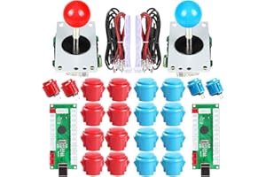 EG Starts 2 Player USB Controller To PC Game 2x 5Pin Stick + 4x 24mm Push Button + 16x 30mm Buttons For Arcade Games DIY Kits