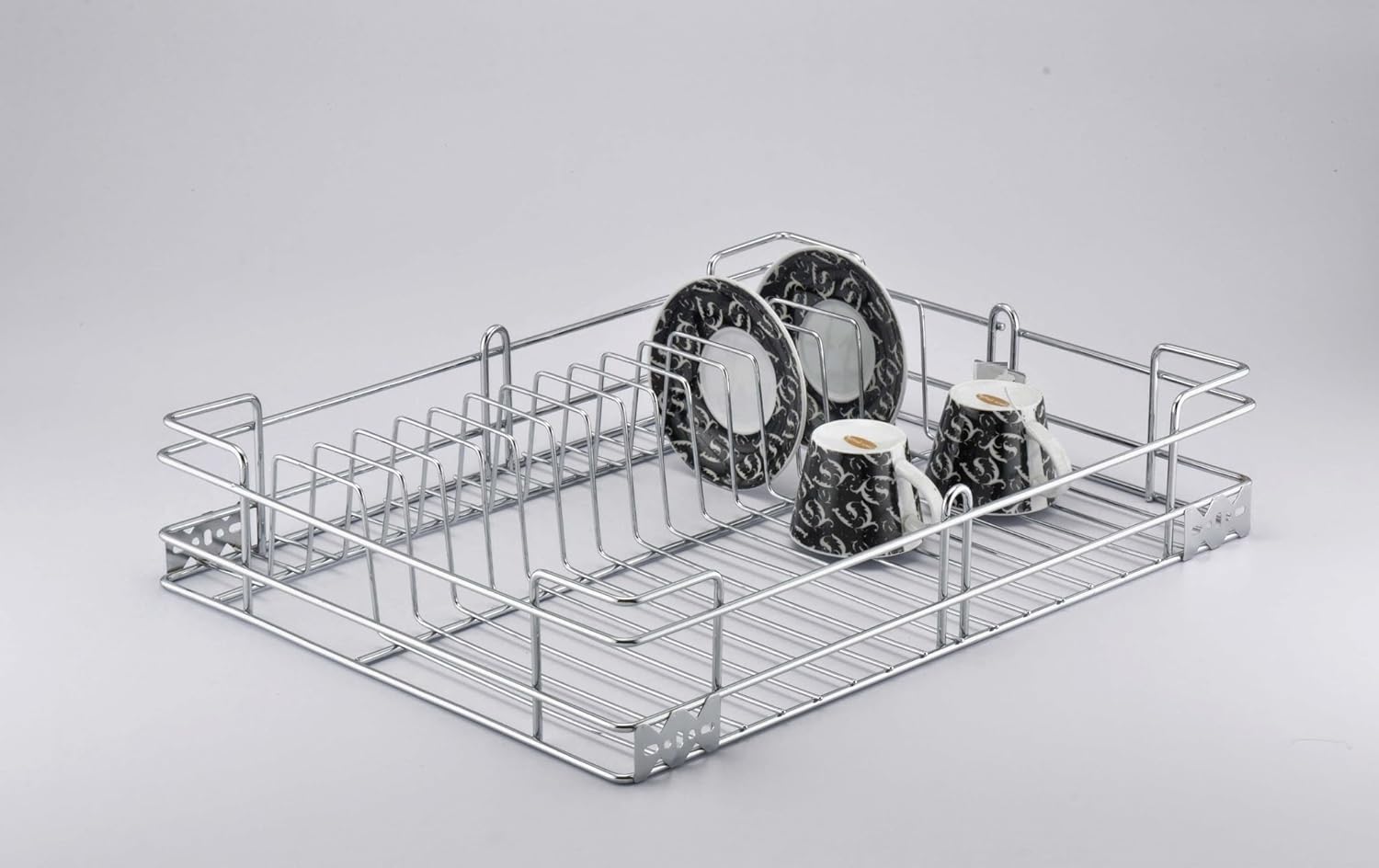 Buy Leaves Stainless Steel Modular Kitchen Cup Saucer Rack Stand